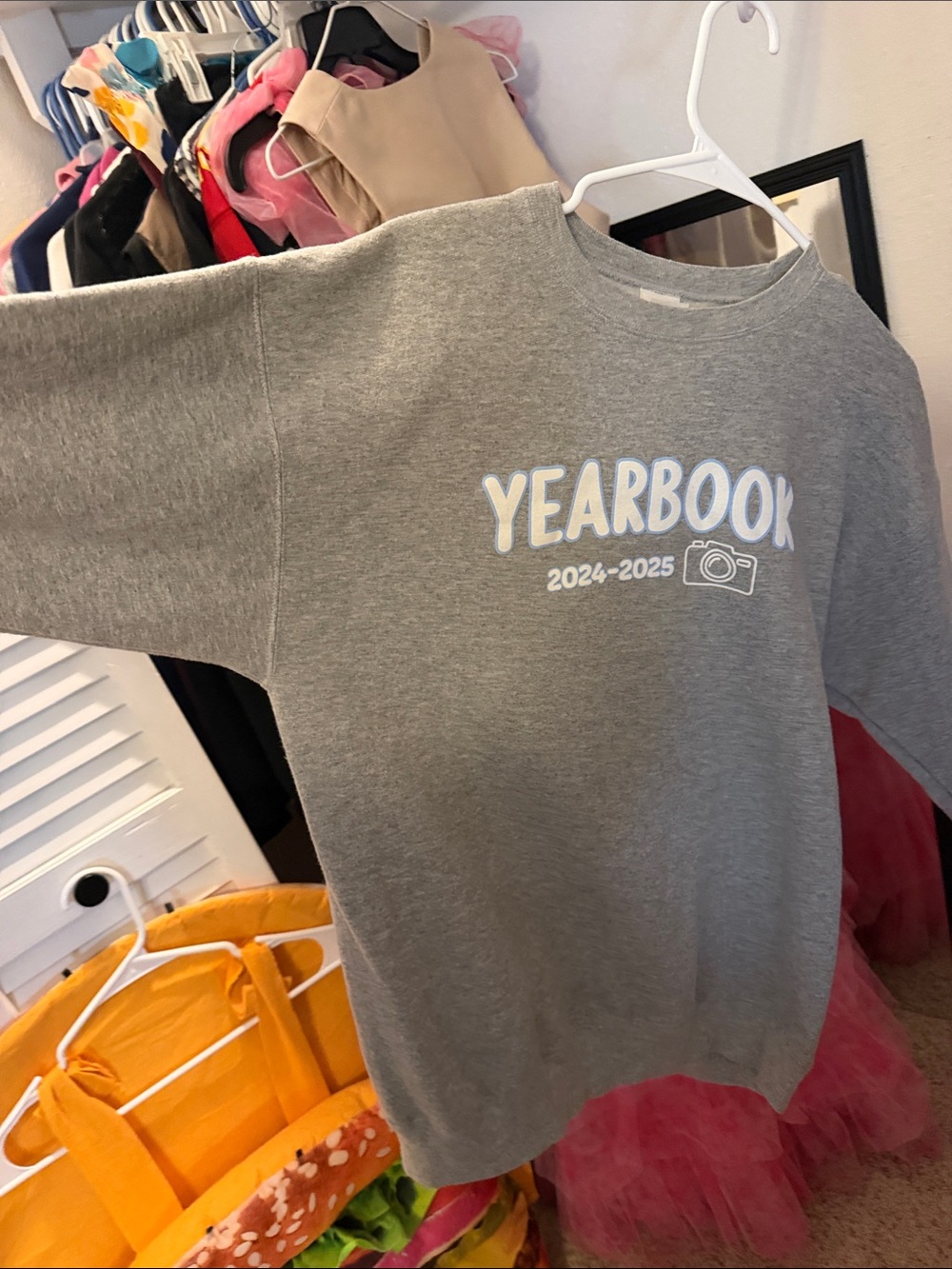 Hanes Gray "Yearbook 2024-2025" Graphic Sweatshirt